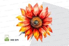 Vibrant sunflower clipart png Product Image 1