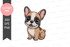 Cute french bulldog puppy clipart png Product Image 1