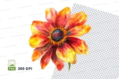 Vibrant flower clipart png Product Image 1