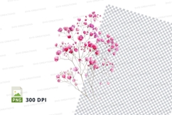Pink baby's breath flowers clipart png Product Image 1