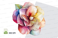 Colorful flower clipart png Product Image 1