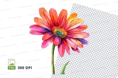 Colorful daisy flower clipart png Product Image 1