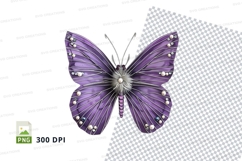 Elegant purple butterfly clipart png Product Image 1