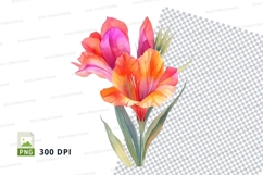 Vibrant tulips clipart png Product Image 1