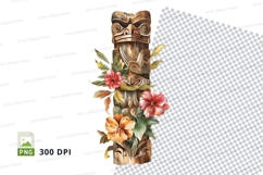 Totem pole with flowers clipart png Product Image 1