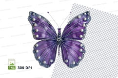 Elegant purple butterfly clipart png Product Image 1