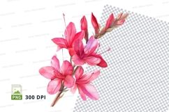 Beautiful pink flowers clipart png Product Image 1