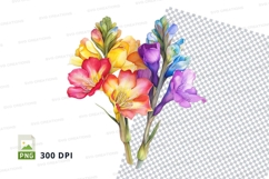 Colorful bouquet of flowers clipart png Product Image 1