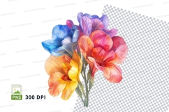 Colorful bouquet of flowers clipart png Product Image 1