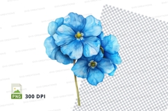 Blue flowers clipart png Product Image 1