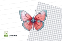 Pink and blue butterfly clipart png Product Image 1