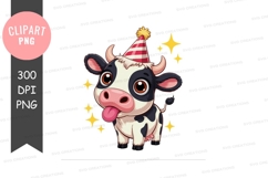 Celebrating cow clipart png Product Image 1
