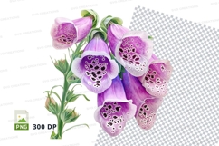 Purple foxglove flowers clipart png Product Image 1