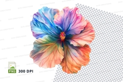 Colorful hibiscus flower clipart png Product Image 1