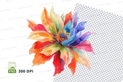 Colorful flower clipart png Product Image 1