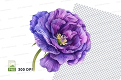 Purple flower clipart png Product Image 1