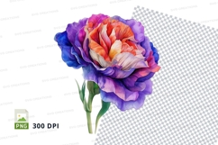 Colorful flower clipart png Product Image 1