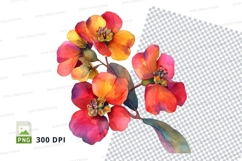 Vibrant flower clipart png Product Image 1