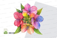 Colorful bouquet of flowers clipart png Product Image 1