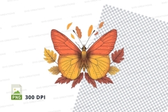 Autumn butterfly clipart png Product Image 1