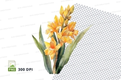 Yellow orchids clipart png Product Image 1