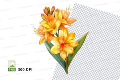 Vibrant orange lilies clipart png Product Image 1