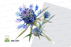 Blue floral bouquet clipart png Product Image 1