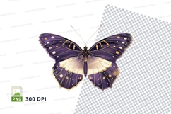 Elegant purple butterfly clipart png Product Image 1