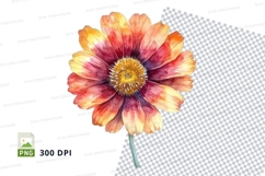 Vibrant flower clipart png Product Image 1