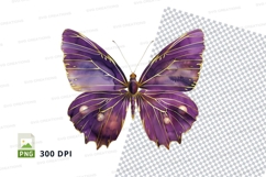 Purple butterfly clipart png Product Image 1