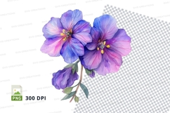 Beautiful purple flowers clipart png Product Image 1