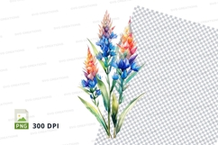 Colorful tropical flowers clipart png Product Image 1