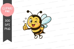 Happy bee clipart png Product Image 1