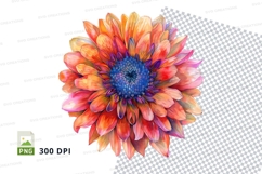 Colorful flower clipart png Product Image 1