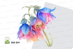 Colorful bell-shaped flowers clipart png Product Image 1