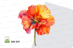 Vibrant orange flower clipart png Product Image 1
