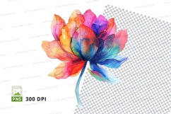 Colorful flower clipart png Product Image 1