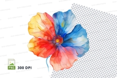 Colorful flower clipart png Product Image 1