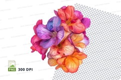 Vibrant flower bouquet clipart png Product Image 1