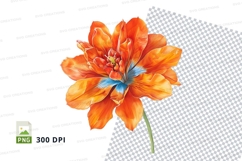 Vibrant orange flower clipart png Product Image 1