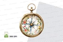 Antique compass clipart png Product Image 1