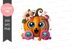 Whimsical pumpkin with friends Product Image 1