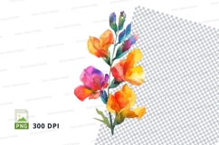 Colorful flower clipart png Product Image 1