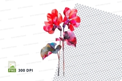 Vibrant geranium flowers clipart png Product Image 1