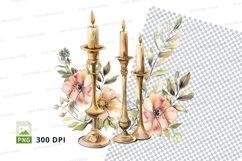 Elegant candles with floral accents Product Image 1