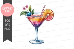 Colorful cocktail clipart png Product Image 1
