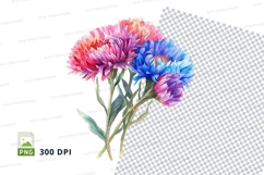 Colorful bouquet of flowers clipart png Product Image 1