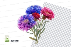 Vibrant bouquet of flowers clipart png Product Image 1