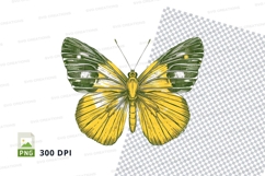 Yellow and green butterfly clipart png Product Image 1