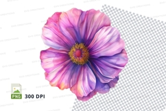 Vibrant flower clipart png Product Image 1